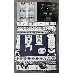 2 Pack Curtain Panels Lush Decor Llama Stripe Navy 52"x84" Brand new